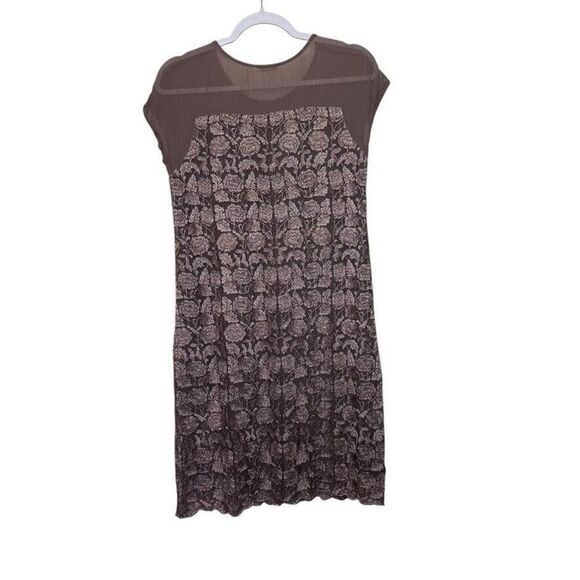 Sundance Embroidered Angelica Dress Shift Knee-length Women's S Taupe Festive - Picture 2 of 5